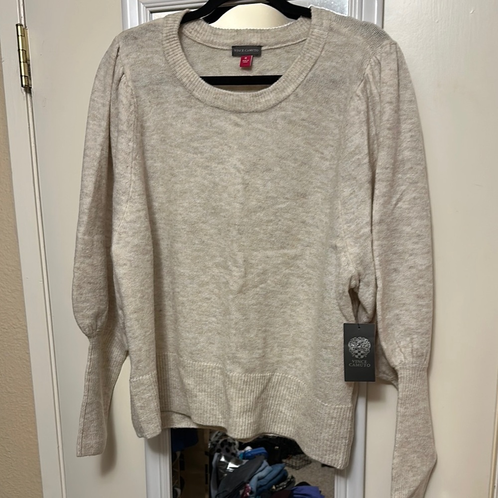 Vince Camuto Cream Knit Sweater NWT